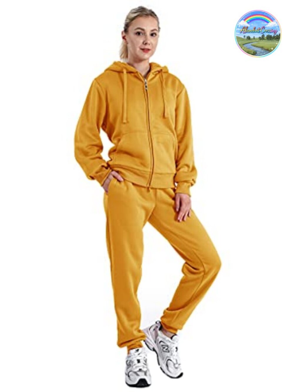 Sherpa Lined Women's Tracksuit Set - Fleece Hoodie & Joggers